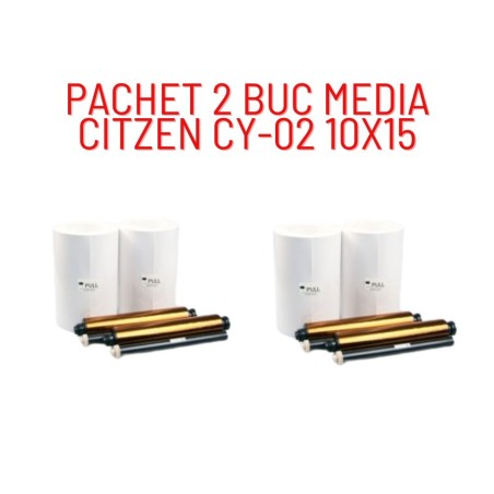 Pachet 2 buc Media Citzen CY-02 10x15, 1400 printuri, 2800 printuri in total